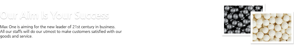 Our Aim Is Your Success Max One is aiming for the new leader of 21st century in business. All our staffs will do our utmost to make customers satisfied with our goods and service. 